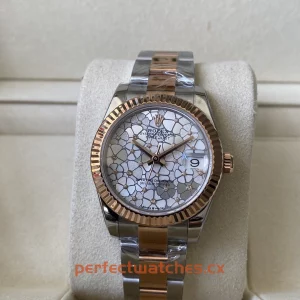 Rolex Datejust 278271-0031 Replica Luxury Ladies Watch with Floral Dial & Everose Gold Bezel