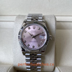Rolex Datejust 278274-0032 Replica Jubilee Bracelet Pink Diamond Dial Watch for Ladies