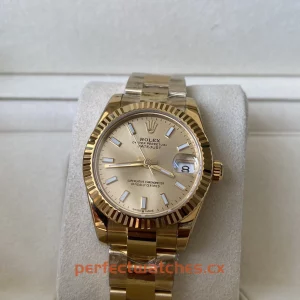 Rolex Datejust 278278-0040 Replica Classic Ladies Champagne Dial Automatic Gold Watch