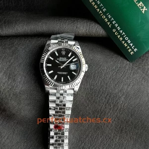Rolex Datejust m126334-0018 Replica Automatic Watch Black Dial Fluted Bezel