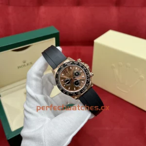 Rolex Daytona m116515LN-0041 Replica Everose Gold Case with Black Bezel
