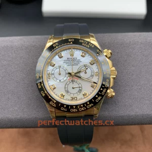 Rolex Daytona 116518LN-0037 Replica 18K Yellow Gold Cerachrom Bezel Luxury Watch