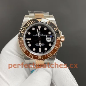 Rolex GMT-Master II 126711CHNR Replica Rose Gold & Steel Ceramic Bezel Watch