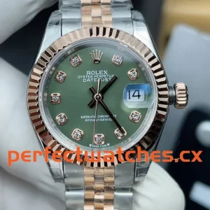 Rolex Datejust m279171-0007 Replica Diamond Marker Everose Fluted Bezel Watch