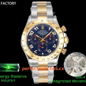 Rolex Daytona 116503-0004 Replica Luxury Two-Tone Blue Dial Gold Tachymeter Model