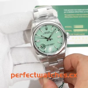 Rolex Oyster Perpetual 134300-0006 Replica Modern Mint Green Dial Oyster Bracelet