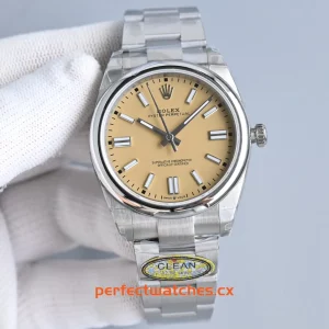 Rolex Oyster Perpetual 134300-0007 Replica Stainless Steel Beige Dial Luxury Watch